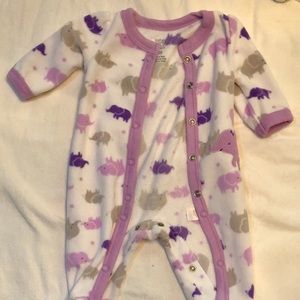 Fleece one-piece pajamas